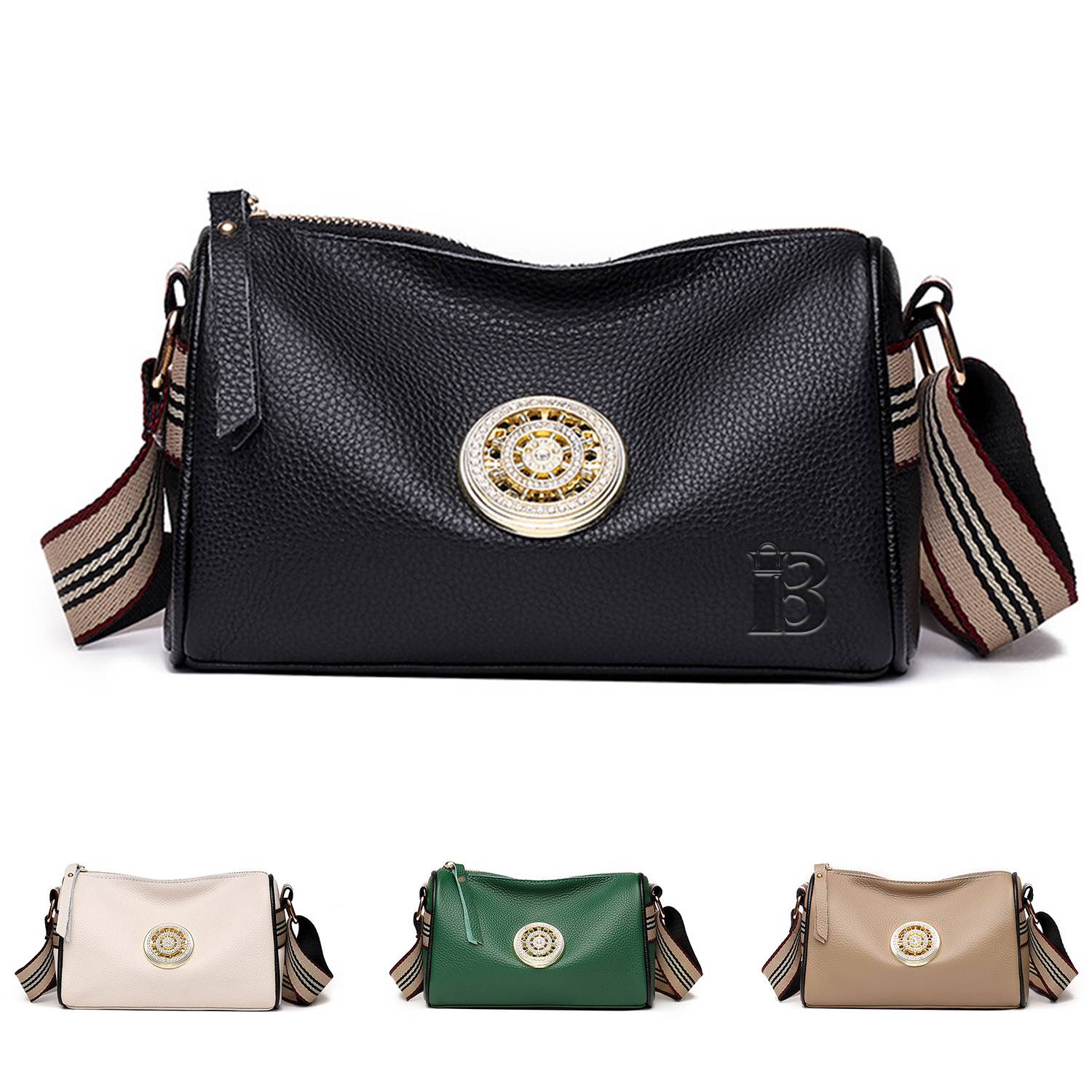 Genuine Leather Saddle Shoulder Bag