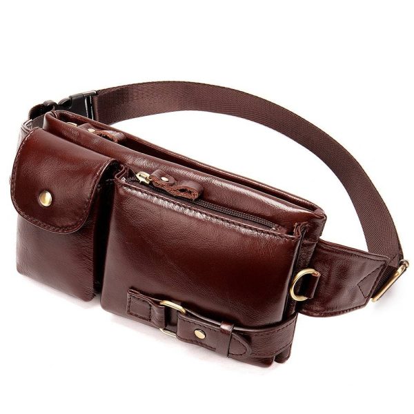 Genuine Leather Waist Fanny Pack