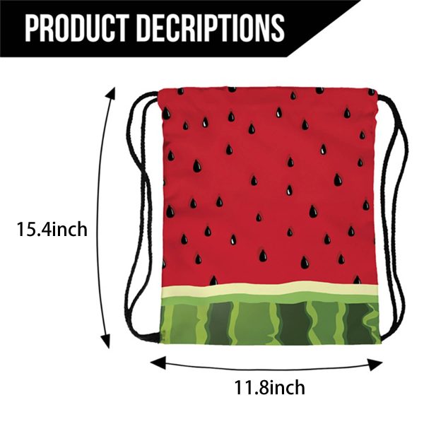 Oxford Watermelon Backpack Drawstring Bag