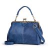 PU Leather Matte British Vintage Messenger Tote Bag