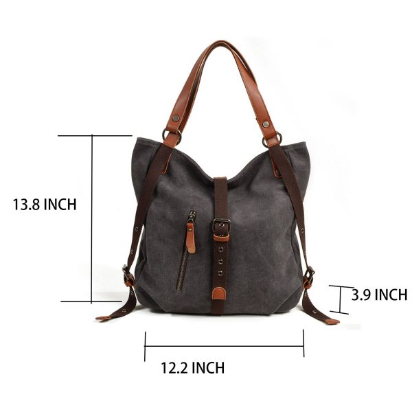 Canvas Multifunctional Shoulder Bucket Backpack
