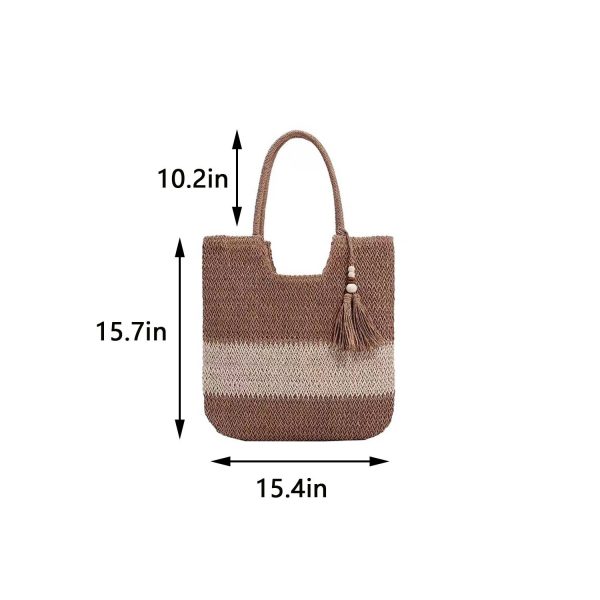 Large Capacity Summer Beach Weaving Bags with Tassels