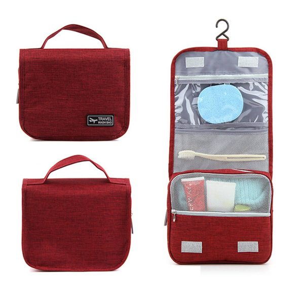 Polyester Waterproof Hanging Toiletry Bags