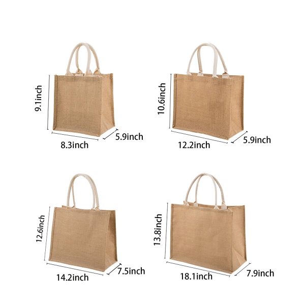Customizable Blank Burlap Tote bag