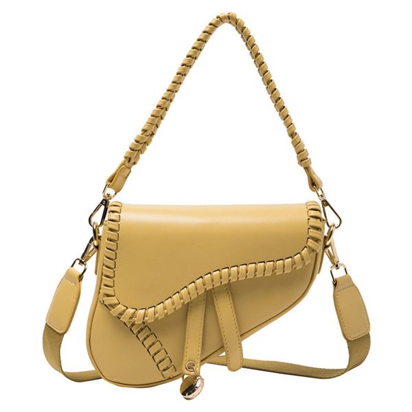 PU Leather Ladies Saddle Handbag Crossbody Bag