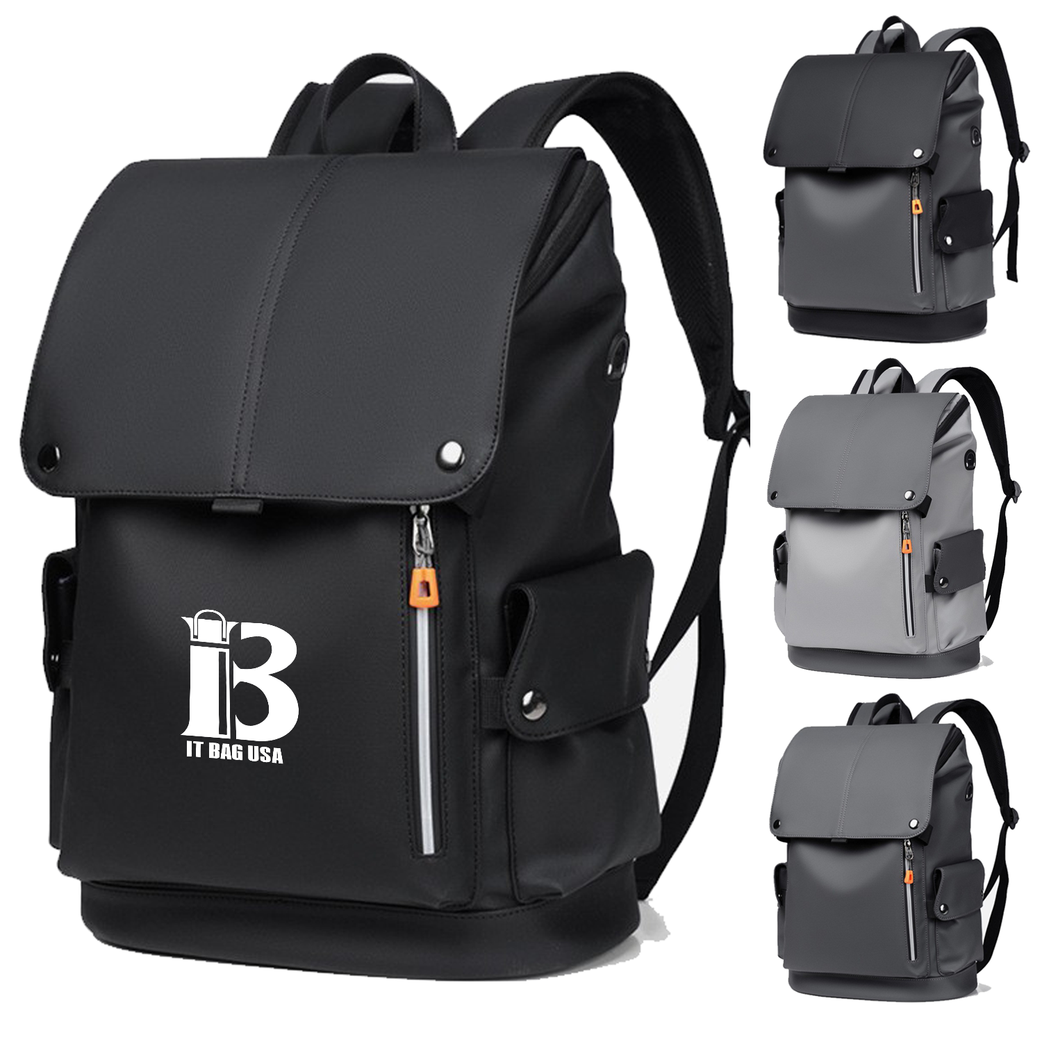 Oxford Waterproof Buckle-Flap Backpack