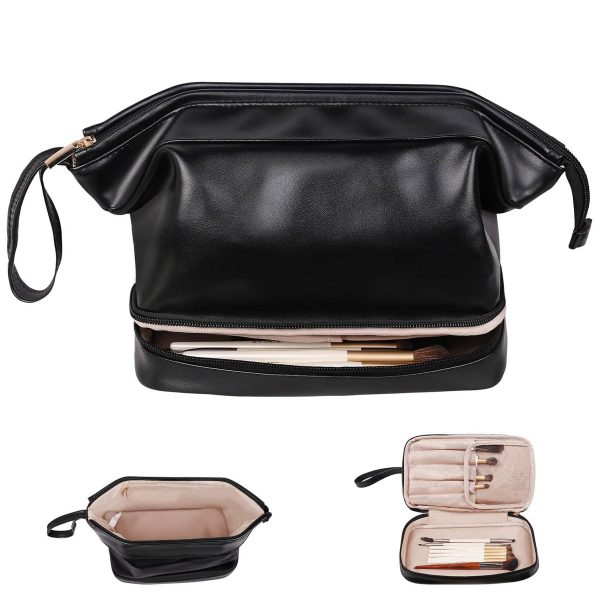 PU Leather Large Capacity Travel Cosmetic Bag for Women