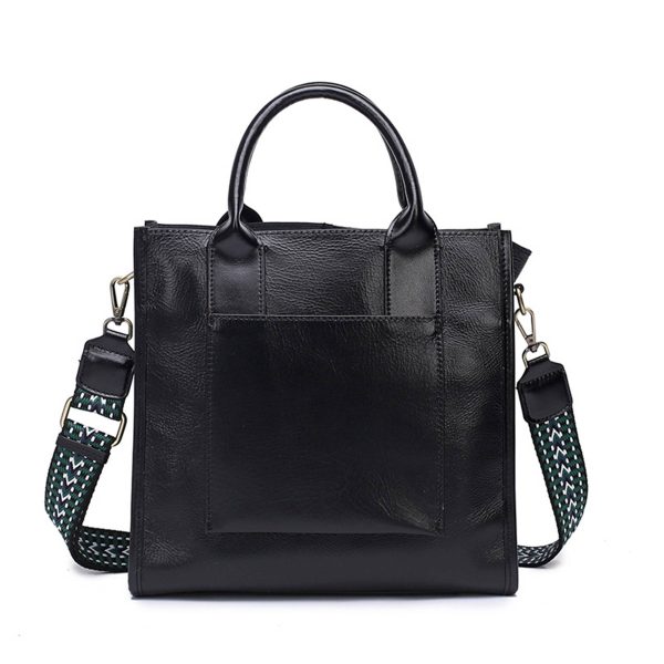 Vegan Leather Simple Vintage Shoulder Retro Handbag