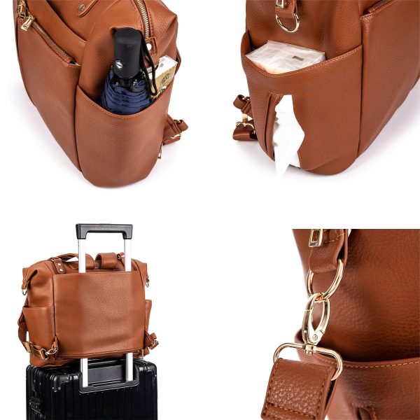 Pu Diaper Fashion Travel Toddler Baby Mommy Backpack