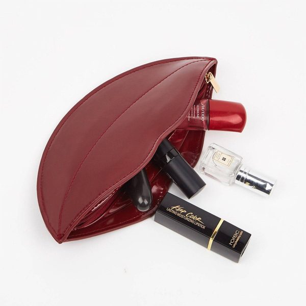 PU Lips Cosmetic Bag