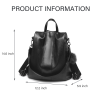 Soft PU Leather Casual Backpack
