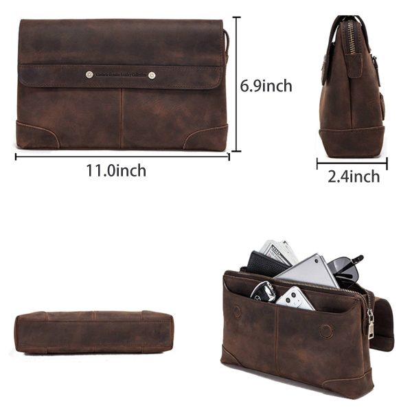 Genuine Leather Crazy Horse Skin high-capacity Wallets
