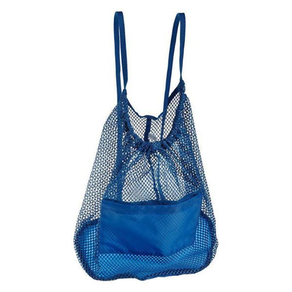 Nylon Mesh Drawstring Gym & SportsBackpack W/ Zipper Pocket