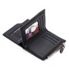 PU Leather Short Zipper Fashion Vertical Wallet For Men
