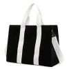 Stylish Canvas Tote Crossbody Bag Zipper Closure