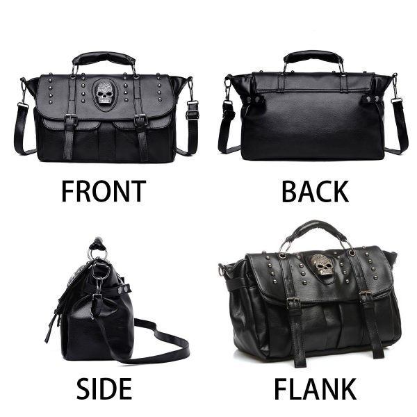 PU Punk vintage shoulder biker diagonal bag