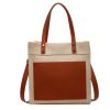 Canvas Tote Bag Minimalist Clash of Colors Customized