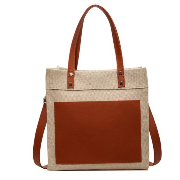 Canvas Tote Bag Minimalist Clash of Colors Customized