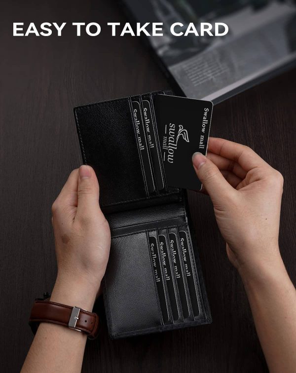 Men'S Genuine Leather Wallet Card Slots
