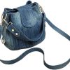 Denim Casual Bucket Shoulder Crossbody Handbag