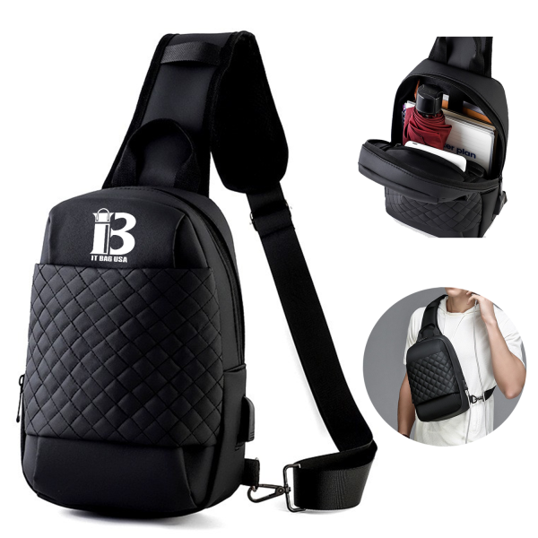 Water Repellent Cross Body Chest Bag For Men