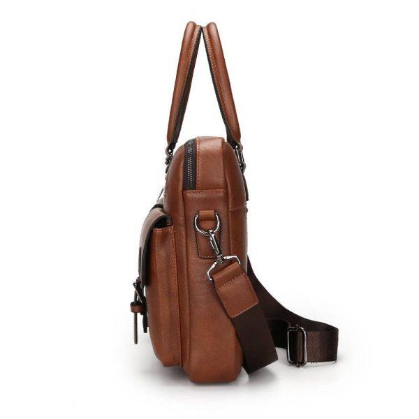 PU Leather Handheld Computer Crossbody Bag