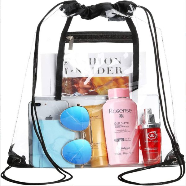 Travel Waterproof Clear Drawstring Bag