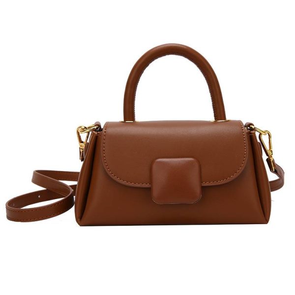 PU Leather Vintage Square Crossbody Shoulder Bag