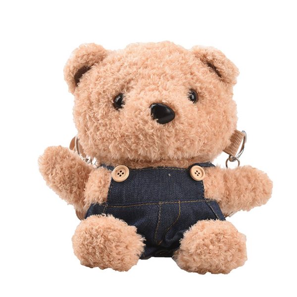 Cotton Cute strap bear plush doll cross-body shoulder bag