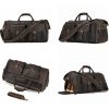 Genuine Leather Hanging Suitcase Suit Business Duffle Bag
