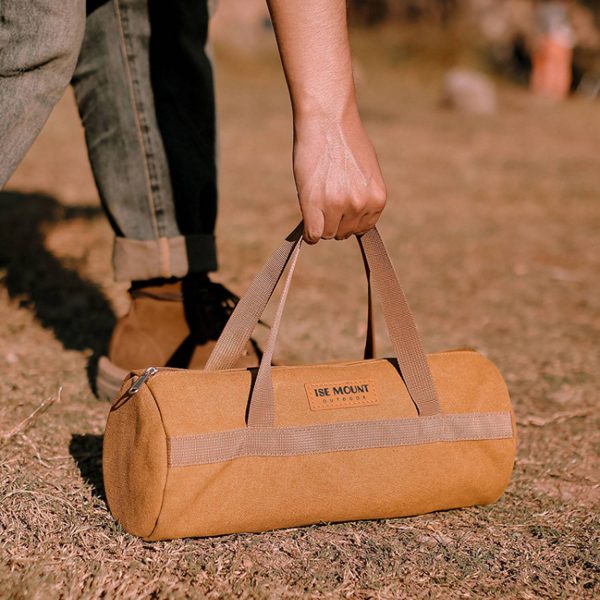 Outdoor canvas Camping Accessory Storage Cylinder Bag