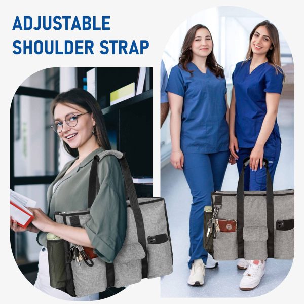 Women Large Waterproof Tote Bag w/ 12 Pockets