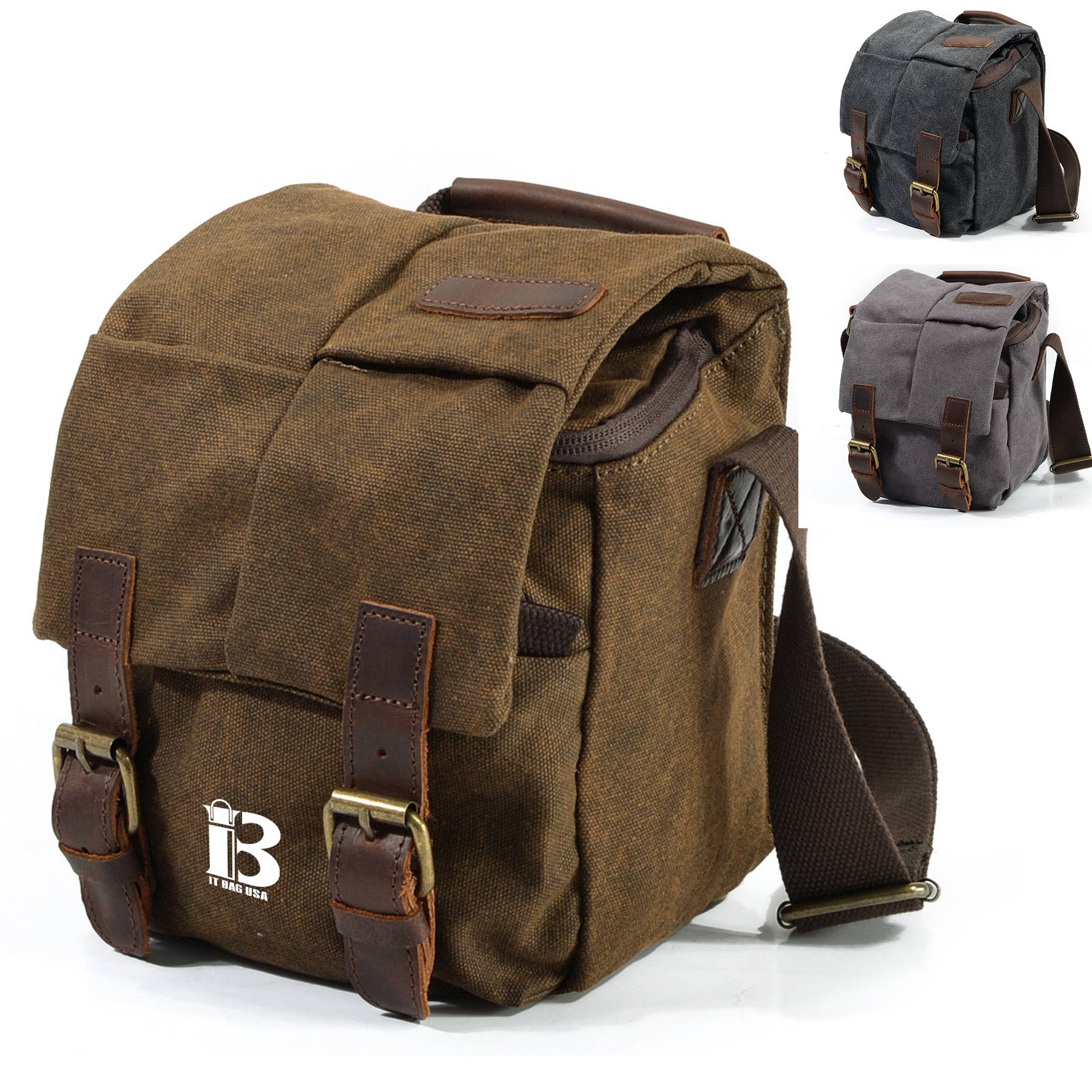Vintage Canvase Camera Shoulder Messenger Sling Bag