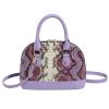 PU Contrasting snakeskin one-shoulder cross-body bag
