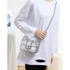 Genuine Leather cross-body metal chain messenger bag