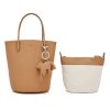 Genuine Leather Hobo Bucket Tote Bag Handbag For Women