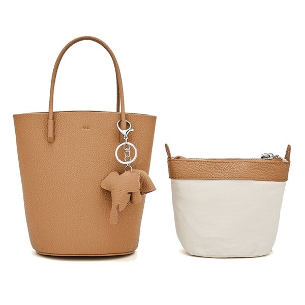 Genuine Leather Hobo Bucket Tote Bag Handbag For Women