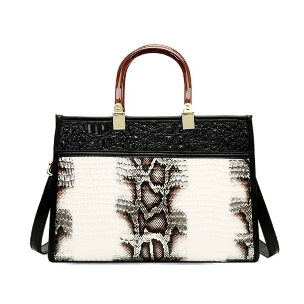 PU Leather Leopard Tote Crossbody Bag