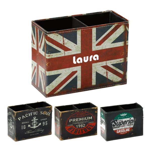 Pen holder, stationery, leather storage box
