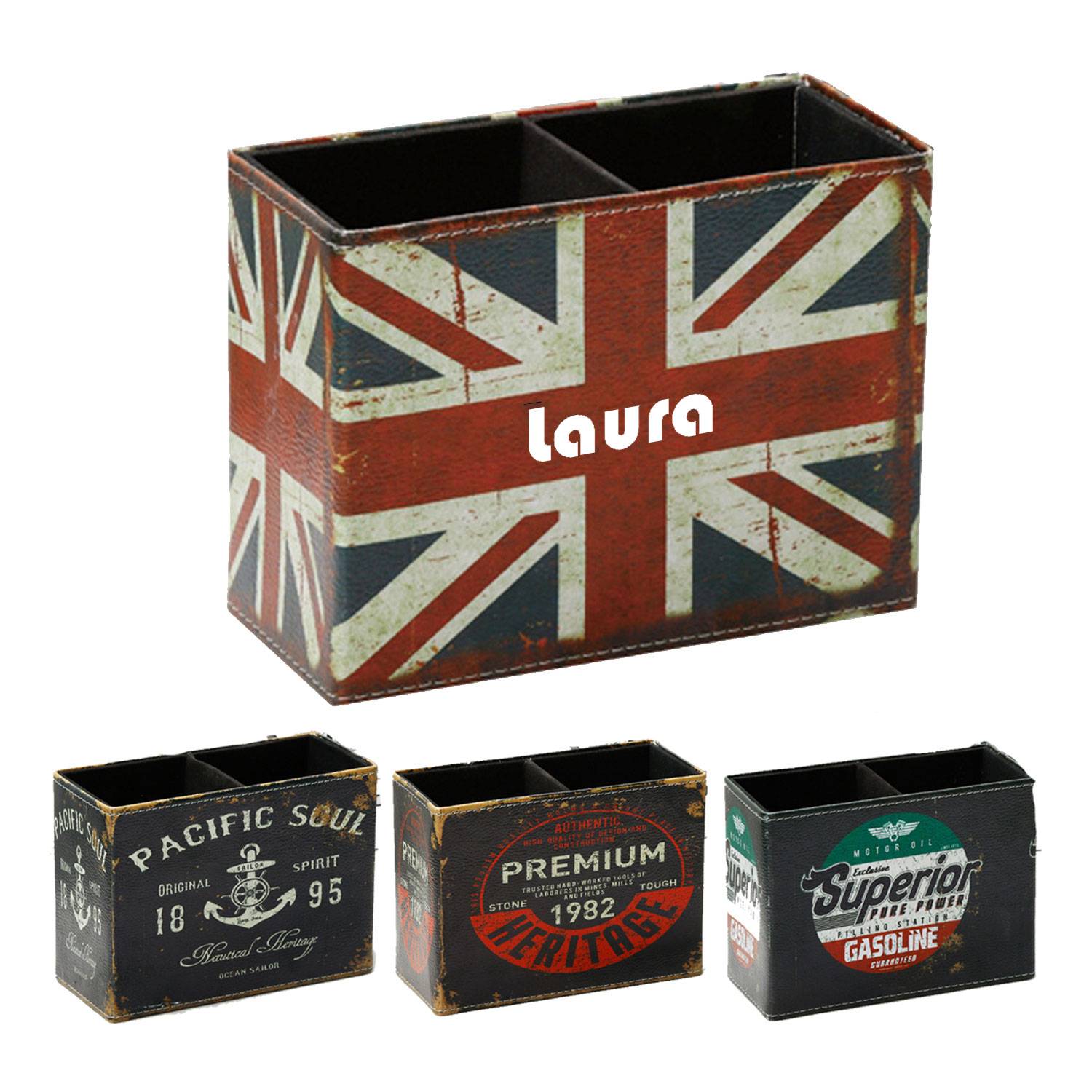 Pen holder, stationery, leather storage box