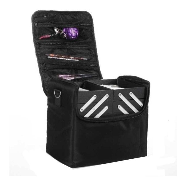 Black Travel Makeup Bag Storage Box For Women