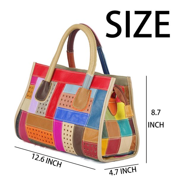 Genuine Leather Hand-paneled colourful cross-body bag