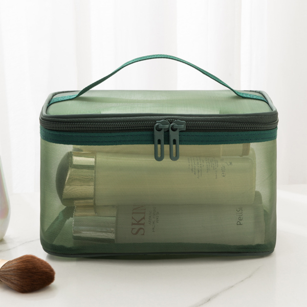 Mesh Cosmetic Bag with Zipper