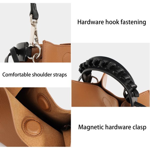 Genuine Leather Vintage hand-held cross-body tote bag