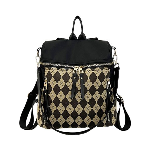 Nylon Fitness Diamond pattern Tote bag travel backpack