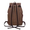 Canvas Vintage Backpack PU Leather Casual Bookbag