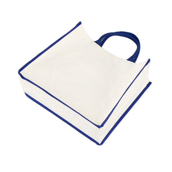 Canvas Tote Bag With Color Stripe