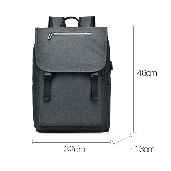 Nylon Laptop Backpack for Travel With USB Charging Port