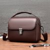 PU Leather Business Briefcase Crossbody Bag