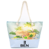 The PU Simple Single-Shoulder Canvas Beach Bag